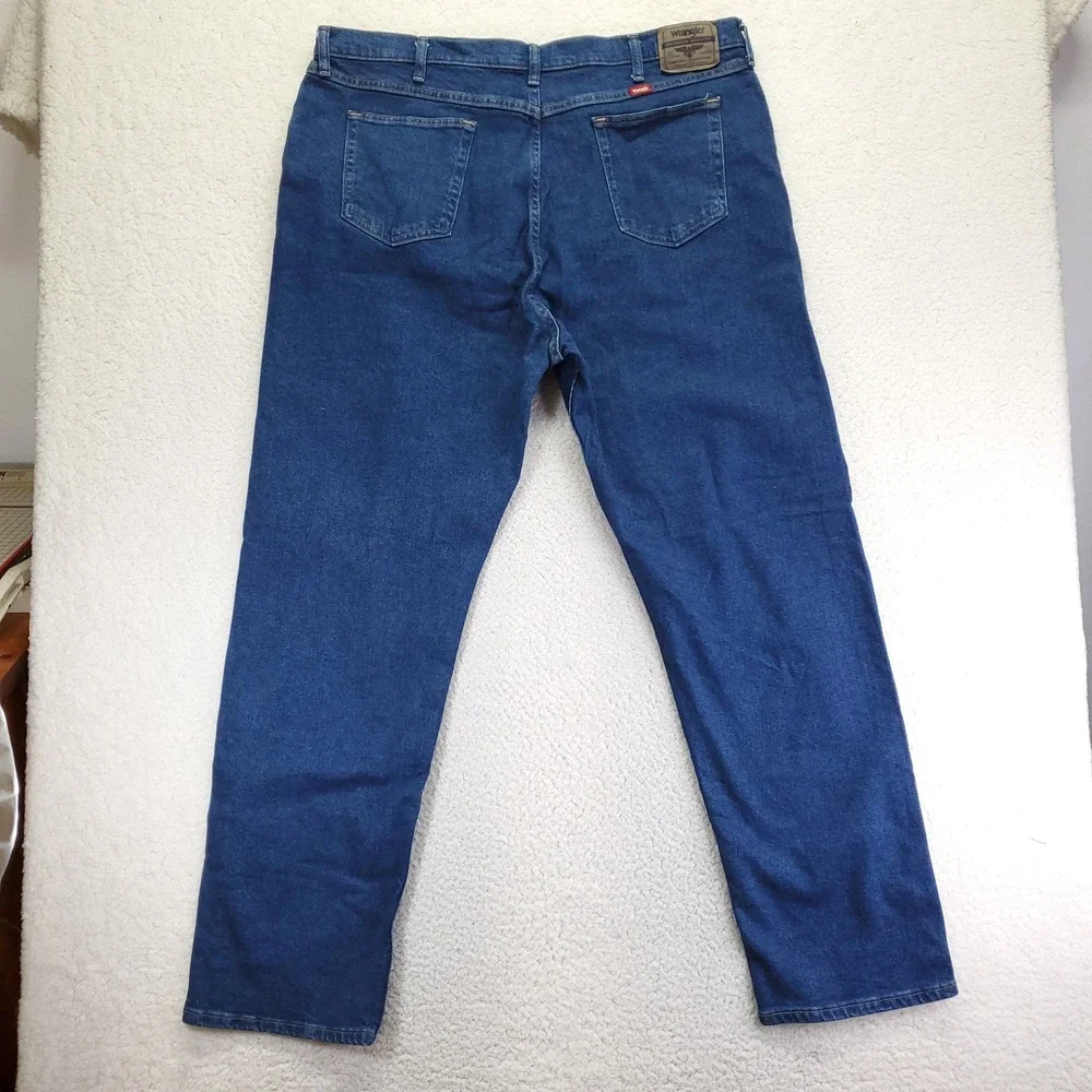 Wrangler Five Star Heritage Relaxed Fit Jeans Men 42x34 Blue Denim 1097FXVMD NEW